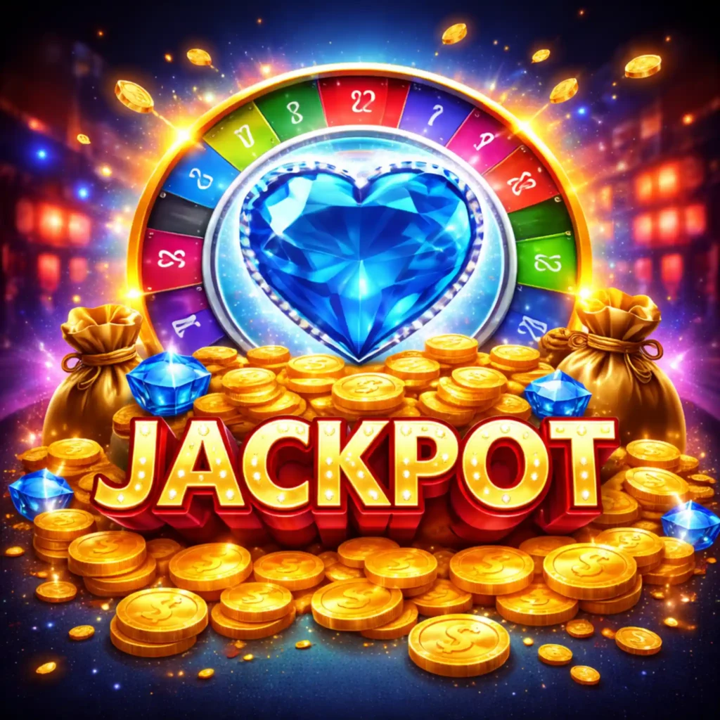 Rueda de fortuna multicolor con tonos vibrantes y resplandor brillante